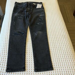 Jacob Cohen black jeans. Made in Italy.  Distressed style. Handmade in Italy.